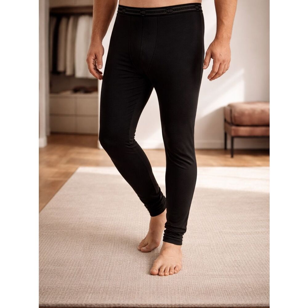 NWOT HB Men’s Big & Tall Black Base Layer Long Pants Cold Weather - 2XLT